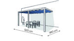 Pergola aluminiowa PS2 390 x 520 cm  Bialy