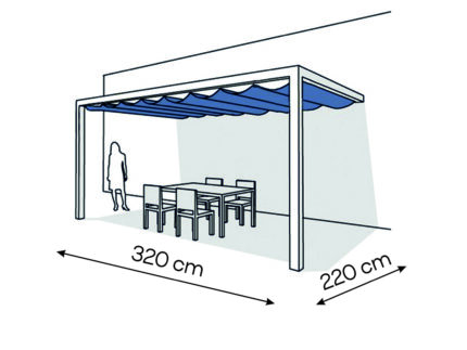 Pergola aluminiowa PS2 220 x 320 cm  Bialy