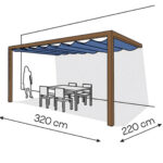 Pergola aluminiowa PS2 220 x 320 cm Zamowienie indywidualne
