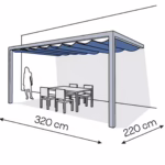Pergola aluminiowa PS2 220 x 320 cm - Srebrny
