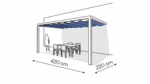 Pergola aluminiowa PS2 220 x 420 cm - Biały