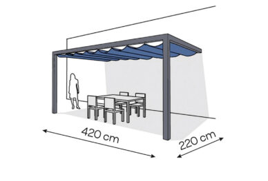 Pergola aluminiowa PS2 220 x 420 cm  Antracyt