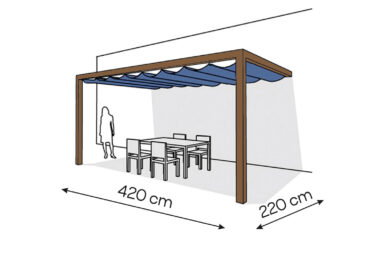 Pergola aluminiowa PS2 220 x 420 cm  Zamowienie indywidualne