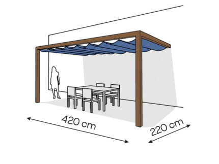 Pergola aluminiowa PS2 220 x 420 cm  Zamowienie indywidualne