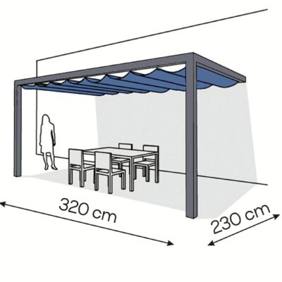 Pergola aluminiowa PS2 230 x 320 cm - Antracyt