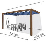 Pergola aluminiowa PS2 230 x 320 cm - Zamówienie indywidualne
