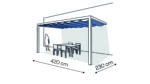 Pergola aluminiowa PS2 230 x 420 cm - Biały