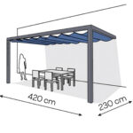 Pergola aluminiowa PS2 230 x 420 cm - Antracyt