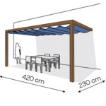 Pergola aluminiowa PS2 230 x 420 cm - Zamówienie indywidualne