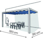 Pergola aluminiowa PS2 310 x 320 cm Bialy