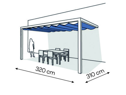 Pergola aluminiowa PS2 310 x 320 cm  Bialy