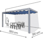 Pergola aluminiowa PS2 310 x 320 cm Srebrny