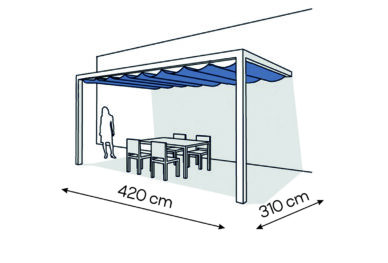 Pergola aluminiowa PS2 310 x 420 cm  Bialy