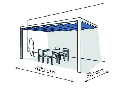 Pergola aluminiowa PS2 310 x 420 cm  Bialy