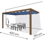 Pergola aluminiowa PS2 310 x 420 cm Zamowienie indywidualne