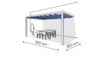 Pergola aluminiowa PS2 320 x 320 cm - Biały