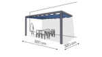 Pergola aluminiowa PS2 320 x 320 cm - Antracyt
