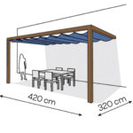 Pergola aluminiowa PS2 320 x 420 cm - Zamówienie indywidualne