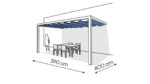 Pergola aluminiowa PS2 400 x 390 cm - Biały
