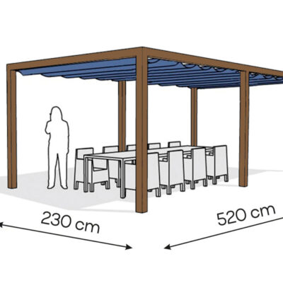 Pergola aluminiowa PW 230 x 520 cm  Zamowienie indywidualne