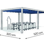 Pergola aluminiowa PW 320 x 520 cm Bialy