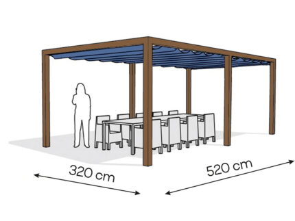 Pergola aluminiowa PW 320 x 520 cm  Zamowienie indywidualne