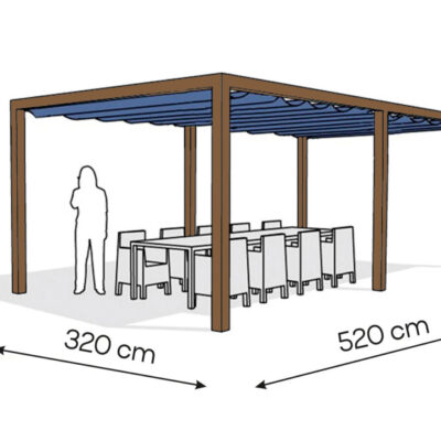 Pergola aluminiowa PW 320 x 520 cm  Zamowienie indywidualne