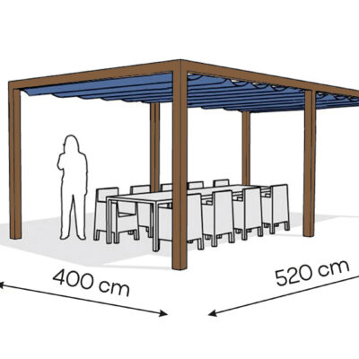 Pergola aluminiowa PW 400 x 520 cm  Zamowienie indywidualne