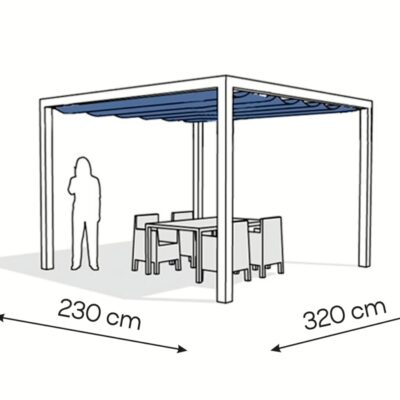 Pergola aluminiowa PW 230 x 320 cm - Biały