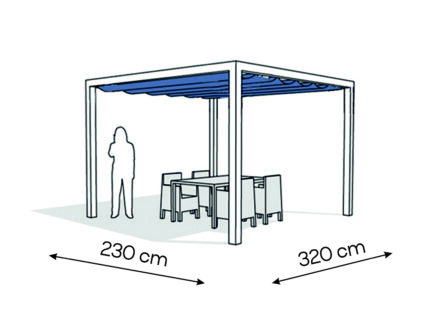 Pergola aluminiowa PW 230 x 320 cm  Bialy