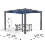 Pergola aluminiowa PW 230 x 320 cm Antracyt