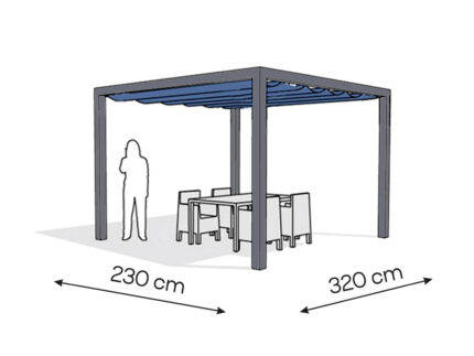 Pergola aluminiowa PW 230 x 320 cm  Antracyt