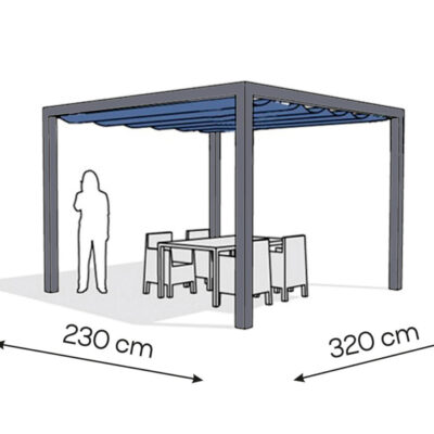 Pergola aluminiowa PW 230 x 320 cm  Antracyt