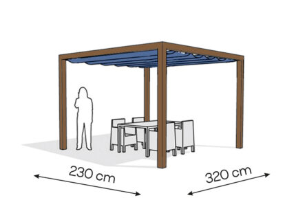 Pergola aluminiowa PW 230 x 320 cm  Zamowienie indywidualne