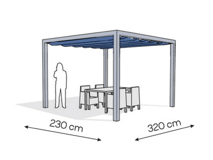 Pergola aluminiowa PW 230 x 320 cm  Srebrny