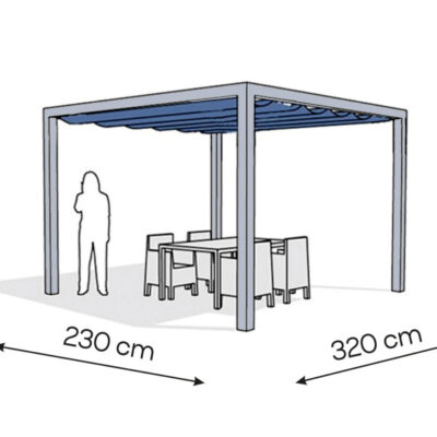 Pergola aluminiowa PW 230 x 320 cm  Srebrny