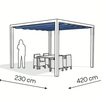 Pergola aluminiowa PW 230 x 420 cm - Biały