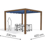 Pergola aluminiowa PW 230 x 420 cm Zamowienie indywidualne