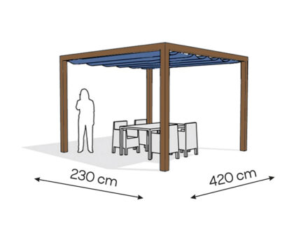 Pergola aluminiowa PW 230 x 420 cm  Zamowienie indywidualne