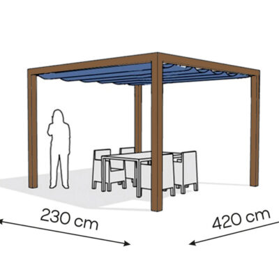 Pergola aluminiowa PW 230 x 420 cm  Zamowienie indywidualne