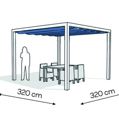 Pergola aluminiowa PW 320 x 320 cm  Bialy
