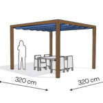 Pergola aluminiowa PW 320 x 320 cm Zamowienie indywidualne