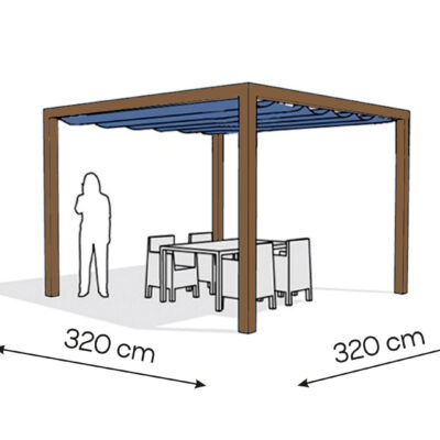 Pergola aluminiowa PW 320 x 320 cm  Zamowienie indywidualne