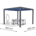 Pergola aluminiowa PW 320 x 420 cm Antracyt