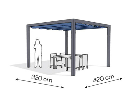 Pergola aluminiowa PW 320 x 420 cm  Antracyt