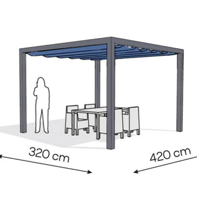 Pergola aluminiowa PW 320 x 420 cm  Antracyt