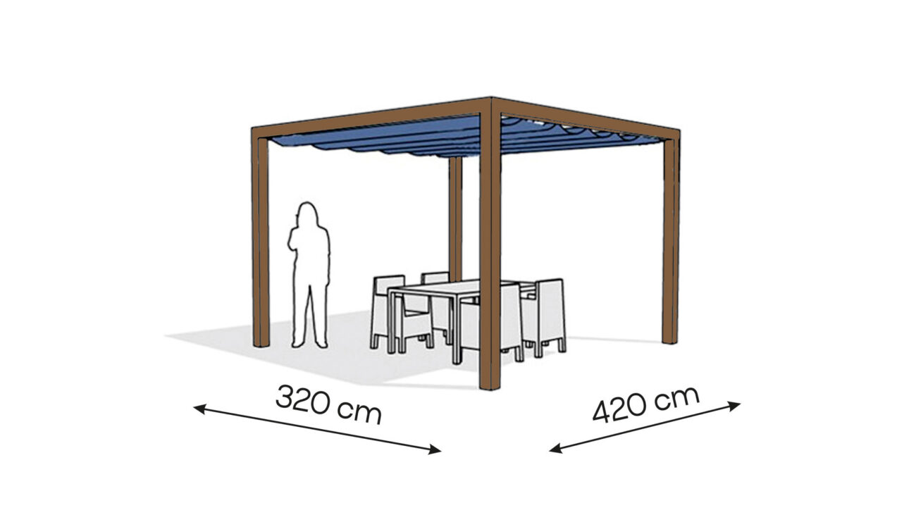 Pergola aluminiowa PW 320 x 420 cm Zamowienie indywidualne