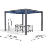 Pergola aluminiowa PW 400 x 390 cm Antracyt