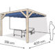 Pergola  PS1 drewno surowe 318 x 409 cm