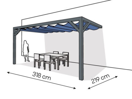 Pergola  PS2 drewno lakierowane 219 x 318 cm  antracyt